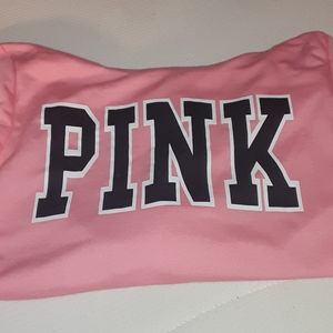 pink hoodie with pink logo